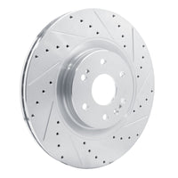 R1 Concepts R1 21-25 Cadillac Escalade Front Right Drilled & Slotted Silver Brake Rotor