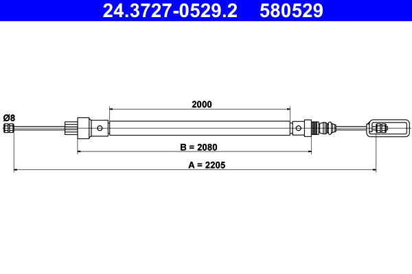 BOSCH 1987482711 Parking Brake Cable Pull