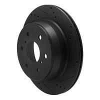 R1 Concepts R1 97-02 Ford F-250 2WD (Excl Super Duty) Front Right Drilled & Slotted Black Brake Rotor