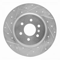 R1 Concepts R1 11-15 VPG MV-1 Rear Left Drilled & Slotted Silver Brake Rotor