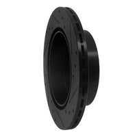 R1 Concepts R1 92-96 Mitsubishi DIAMANTE Rear Left Drilled & Slotted Black Brake Rotor