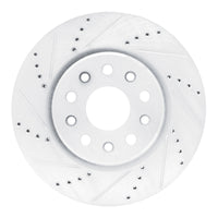 R1 Concepts R1 22-25 Jeep Grand Cherokee Front Left Drilled & Slotted Silver Brake Rotor