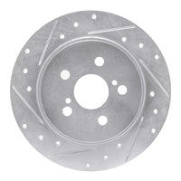 R1 Concepts R1 09-15 Toyota Corolla (Mexico) Rear Left Drilled & Slotted Silver Brake Rotor