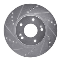 R1 Concepts R1 17-22 Hyundai Ioniq Front Left Drilled & Slotted Silver Brake Rotor