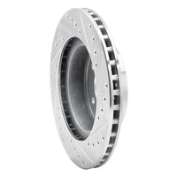 R1 Concepts R1 87-90 Dodge DAKOTA 4WD Front Right Drilled & Slotted Silver Brake Rotor