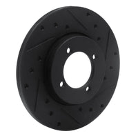 R1 Concepts R1 74-87 Dodge COLT Front Right Drilled & Slotted Black Brake Rotor