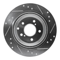 R1 Concepts R1 89-96 Nissan 300ZX Turbo Rear Left Drilled & Slotted Silver Brake Rotor
