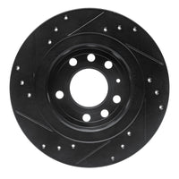 R1 Concepts R1 06-10 Pontiac Solstice Rear Right Drilled & Slotted Black Brake Rotor