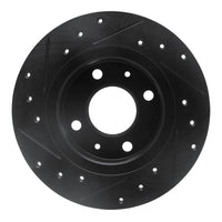 R1 Concepts R1 86-06 Nissan TSURU (Mexico) Front Right Drilled & Slotted Black Brake Rotor