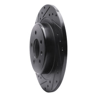 R1 Concepts R1 16-18 Buick Envision Rear Left Drilled & Slotted Black Brake Rotor