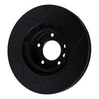 R1 Concepts R1 11-18 Porsche Cayenne Right Front Drilled & Slotted Black Brake Rotor