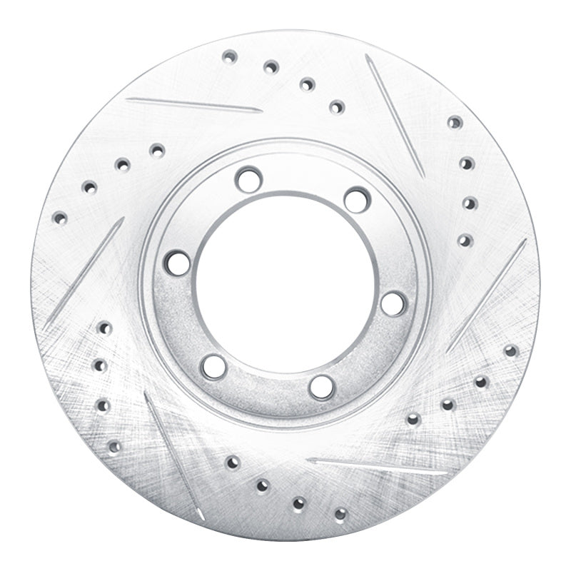 R1 Concepts R1 86-06 Chevrolet Luv Pickup (Mexico) Front Right Drilled & Slotted Silver Brake Rotor
