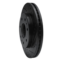 R1 Concepts R1 09-09 Ford F-150 RWD Front Right Drilled & Slotted Black Brake Rotor