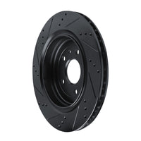 R1 Concepts R1 14-19 Chevrolet Corvette Rear Right Drilled & Slotted Black Brake Rotor