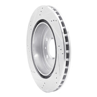 R1 Concepts R1 05-11 Cadillac STS Rear Right Drilled & Slotted Silver Brake Rotor