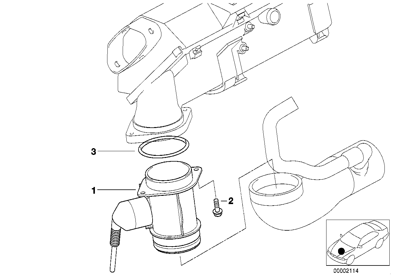 Genuine BMW 13622246084 E38 E36 E39 Mass Air Flow Sensor (Inc. 325tds, 325td & 725tds)
