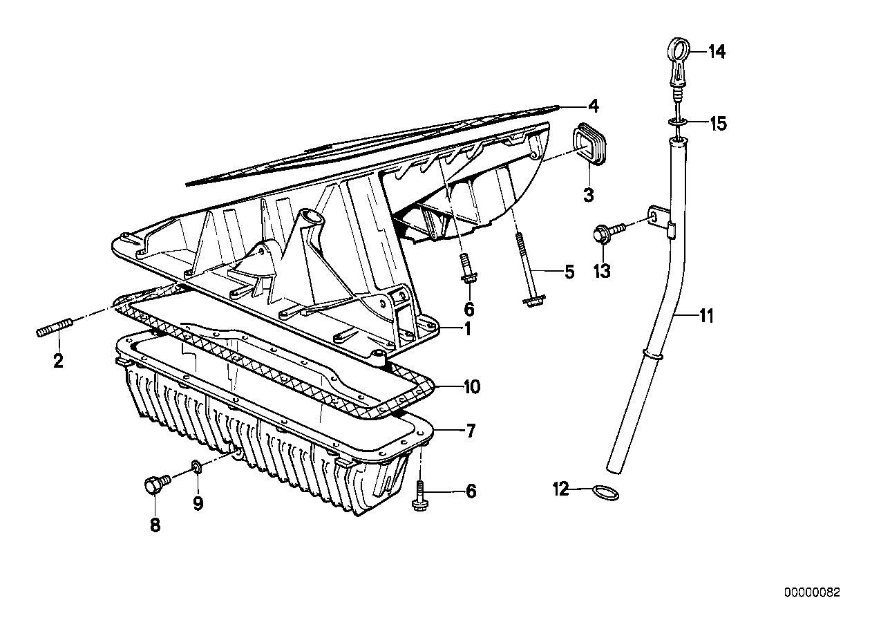 Genuine BMW 11131727559 E34 Oil Pan Upper Part (Inc. 518i)