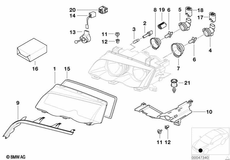 Genuine BMW 63128380188 Bracket Headlight Right