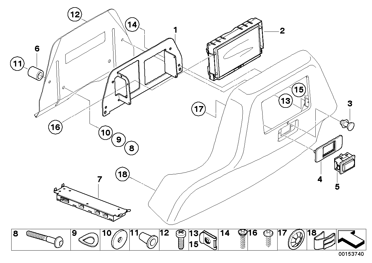 Genuine BMW 46512331720 E66 Riveted Nut M6 (Inc. 745i, 740d & 740i)