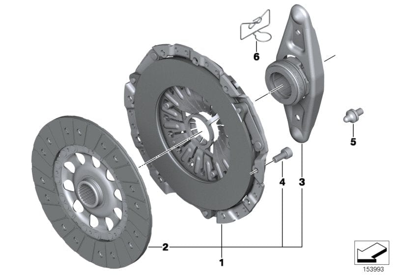 Genuine BMW 21207625147 F20 F21Set Clutch Parts D=240MM (Inc. 114d, 116i & 125i)