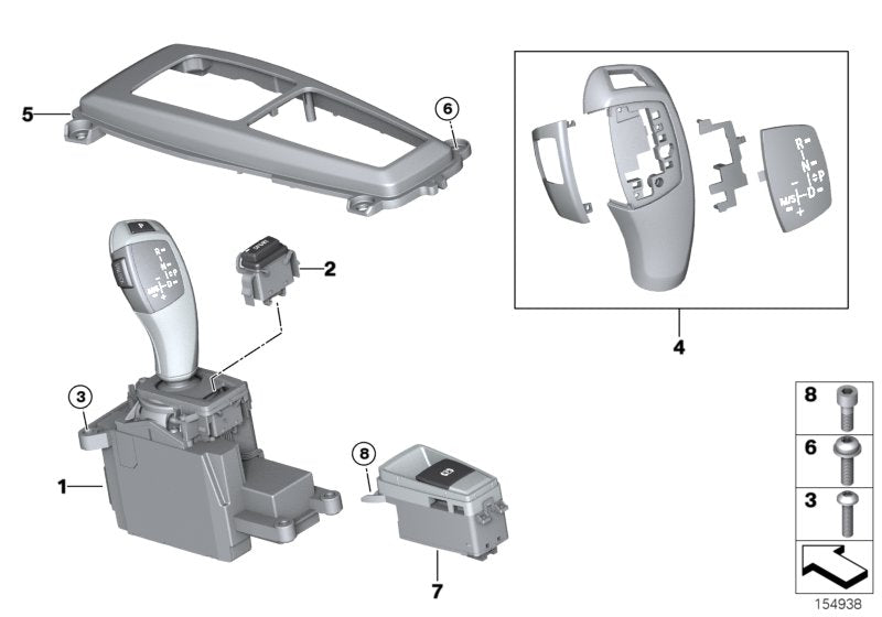 Genuine BMW 61319228611 E71 E72 E70 Gear Selector Switch (Inc. X5)