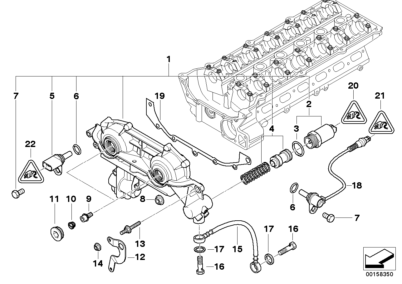 Genuine BMW 12147539165 Camshaft Position Sensor |