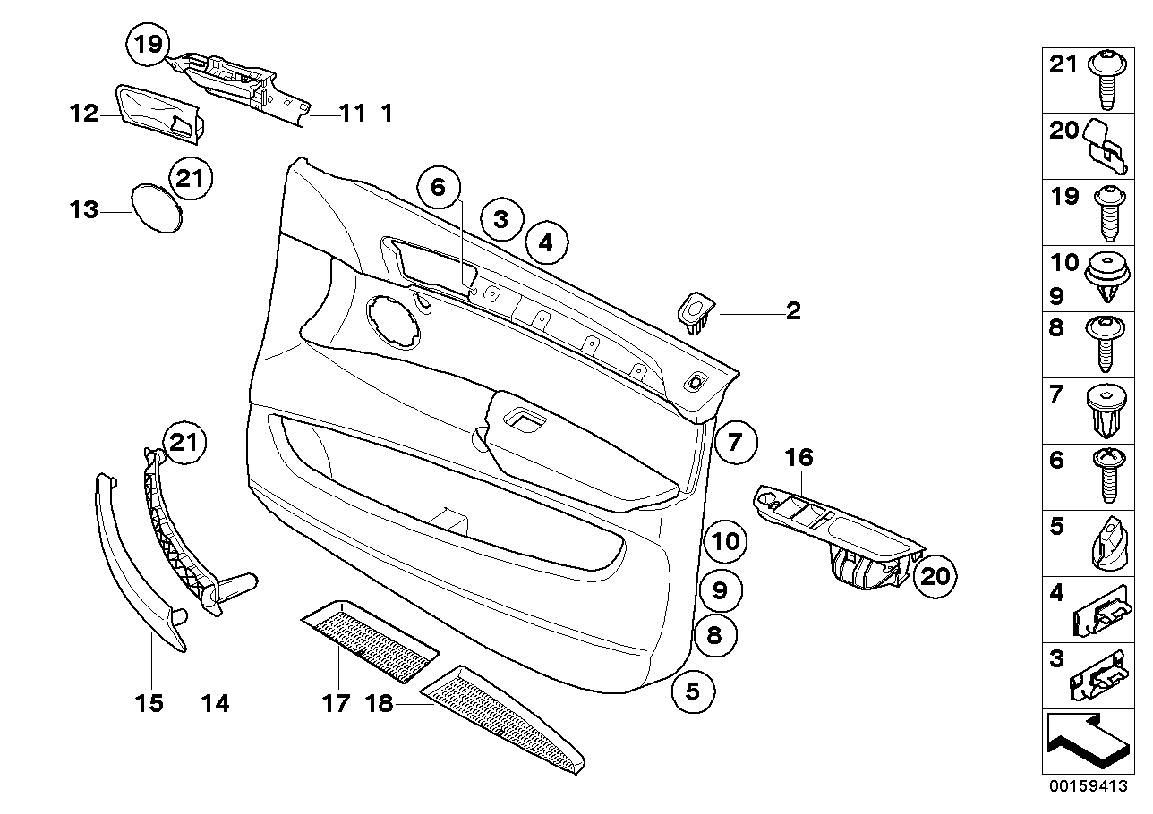 Genuine BMW 51416975798 E70 TriCover, Pull Strap, Right TABAK (Inc. X5)