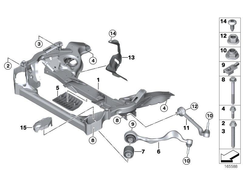 Genuine BMW 31102283578 Wishbone, Right |