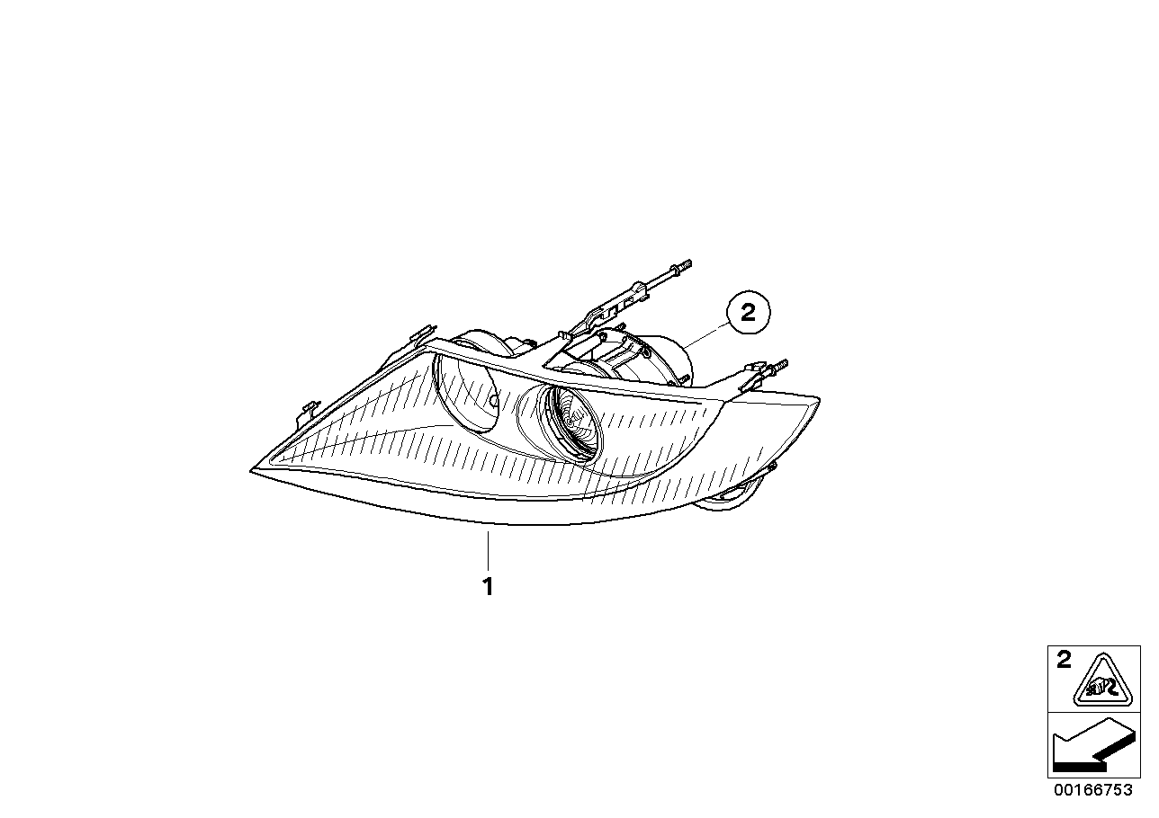 Genuine BMW 63127165653 E85 Headlight Left (Inc. Z4 2.5i) |  UK Car Parts