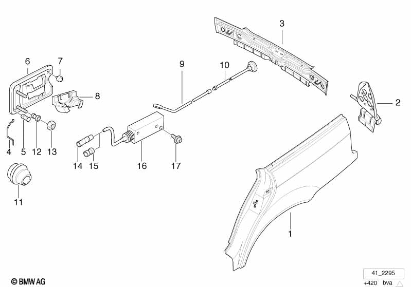 Genuine BMW 41348191708 Complete Tail Trim