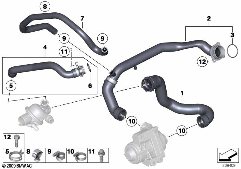Genuine BMW 11537584630 Feed Line