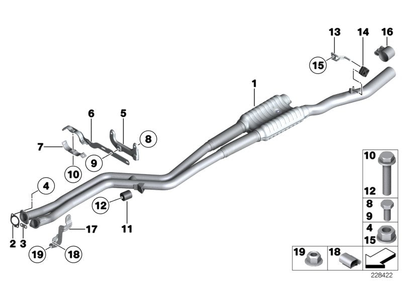 Genuine BMW 18207578176 Clamp (Inc. 730i, 523i & 528i)