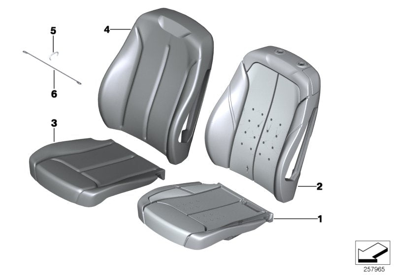 Genuine BMW 52107424206 Basic Backrest Leather Cover, Right SATTELBRAUN (Inc. 430dX, 418i & 440iX)