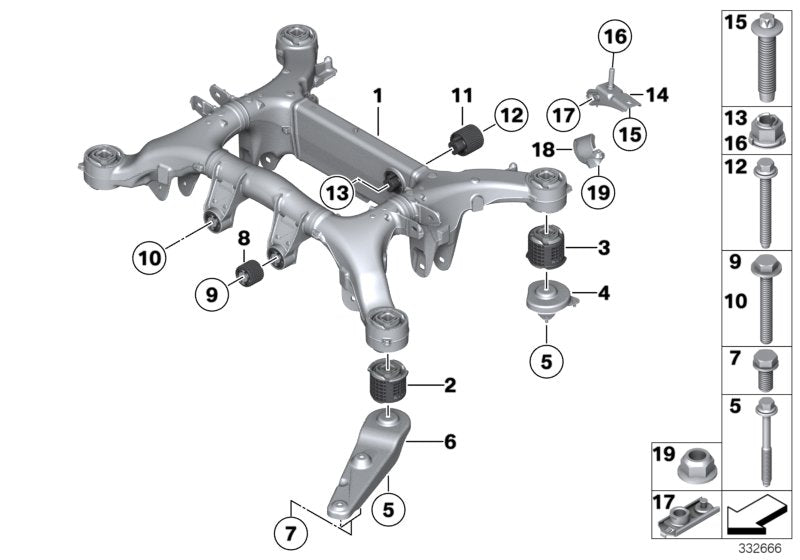 Genuine BMW 33316775897 RR6 Blind Rivet Nut With Collar M5 (Inc. 740i, Hybrid 7 & 525dX)