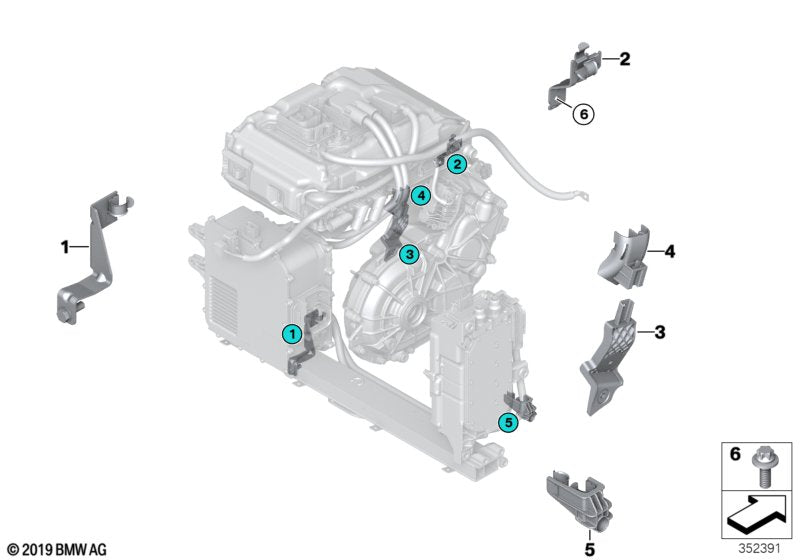 Genuine BMW 12437642605 Holder (Inc. i3 60Ah Rex, i3s 94Ah Rex & i3s 120Ah Rex)