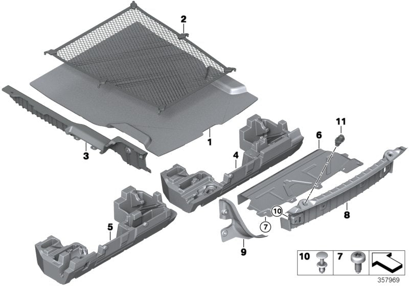 Genuine BMW 51477322191 Tray Insert For Trunk, Mobility Set (Inc. 425d, 430iX & 435iX)