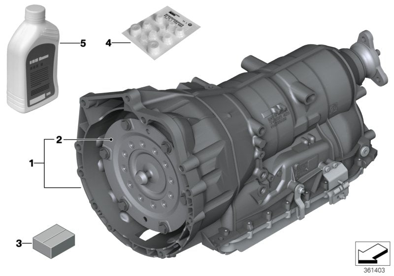 Genuine BMW 24007564242 E93 E92 E91 Exch. Automatic Transmission Eh GA6HP19Z (Inc. 335i)