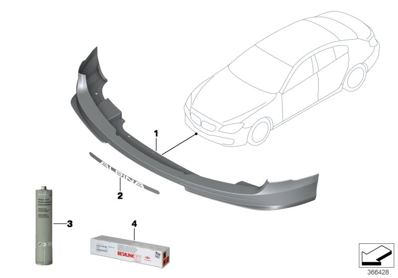 Genuine BMW 51117988551 Primed Front Spoiler (Inc. Alpina B6) |  UK Car Parts