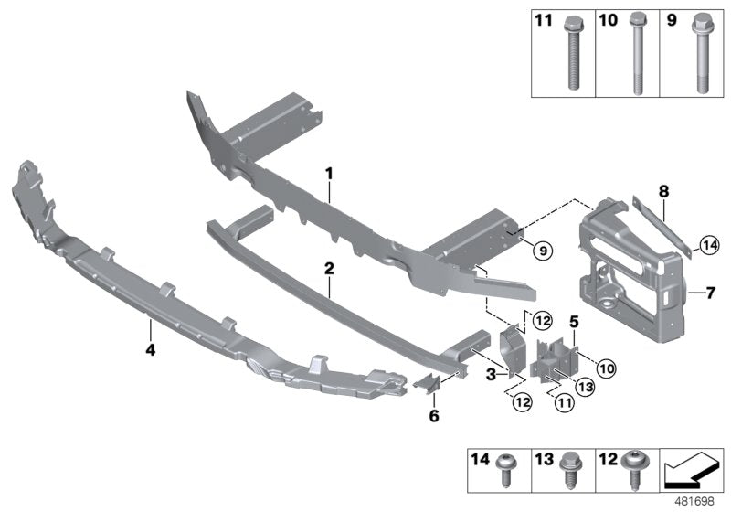 Genuine BMW 51117399966 G01 G02 Adapter, Front Right (Inc. X3)