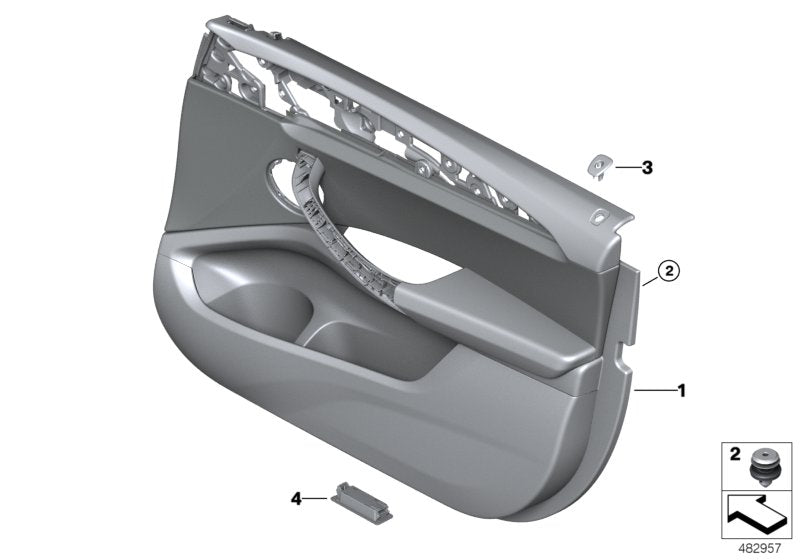Genuine BMW 51418094405 G01 Door Trim Panel, Front Left BLACK (Inc. X3)