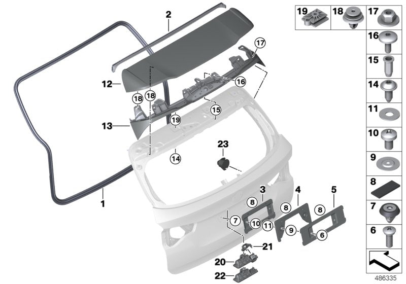 Genuine BMW 51248082246 Spoiler Upper Shell Primed (Inc. X3 M) |  UK Car Parts