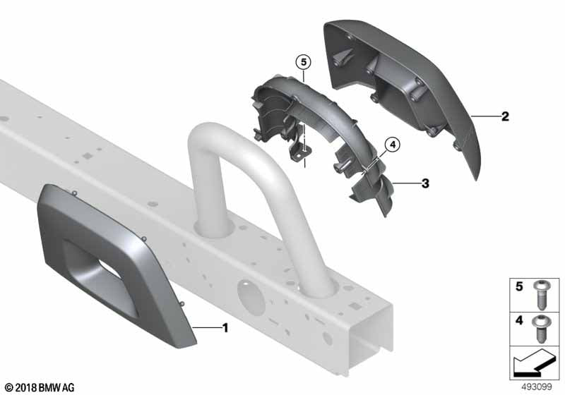 Genuine BMW 51467459683 Trim Roll Bar Front, Left