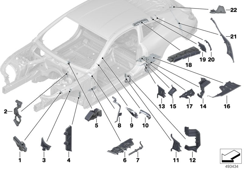 Genuine BMW 41007442007 F92 G15 Molded Part, B-Pillar, Lower Left (Inc. 840iX, 840i & M8)
