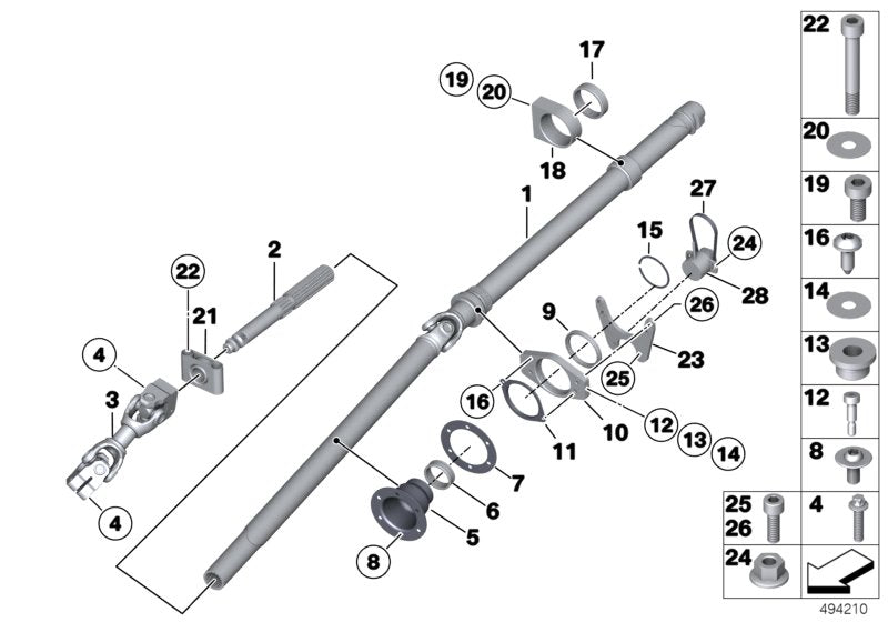 Genuine BMW 32308424015 Steering Column OBEN/TOP (Inc. M6 GT3)