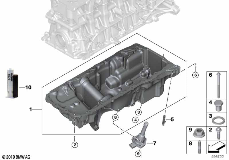 Genuine BMW 11139505021 Oil Pan |
