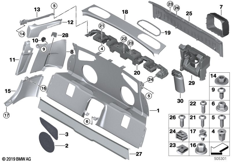 Genuine BMW 51476993693 G29 Trim Panel Belt Feed, Left (Inc. Z4 M40i, Z4 30i & Z4 20i)