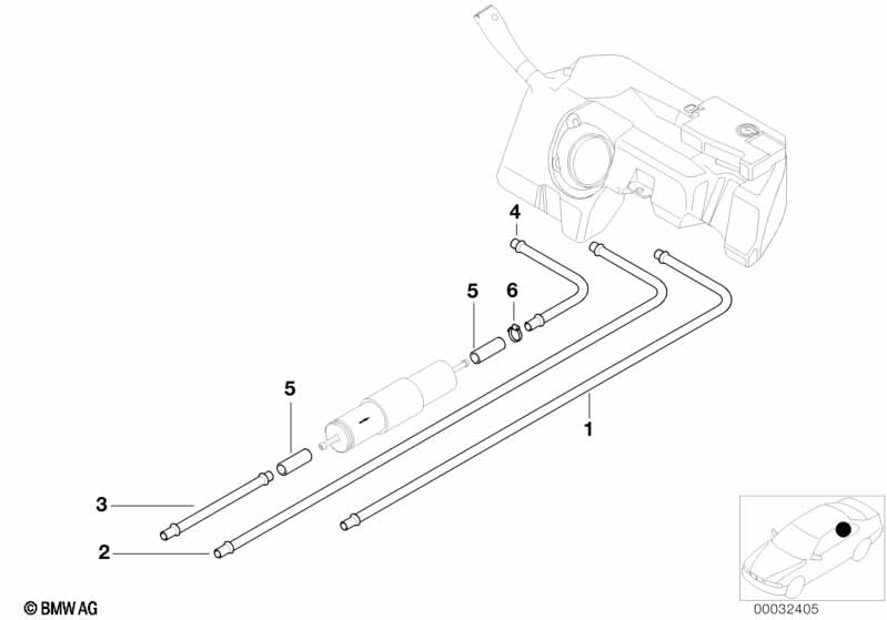 Genuine BMW 16121182790 Fuel Return Line