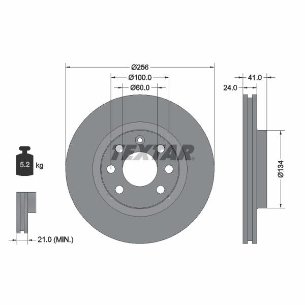 TEXTAR 92039203 Brake Disc