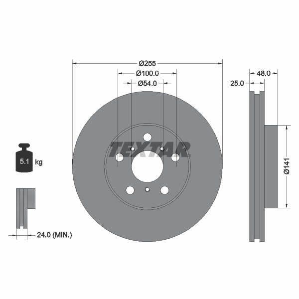 TEXTAR 92052900 Brake Disc