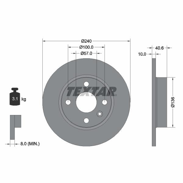 TEXTAR 92111003 Brake Disc
